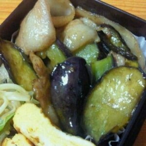 豚バラ肉と茄子の甘辛炒め